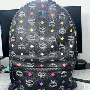 MCM Stark "Skyoptic Visetos – Spectrum Diamond" (Black) UNISEX Large Backpack
